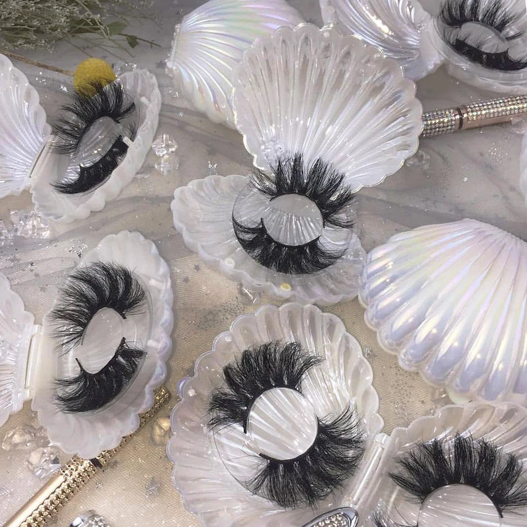 

high quality hand made full strip lashes 25mm 30mm 3d fluffy 100% mink eyelash 25mm mink eyelash vendor with customized case, Natural black