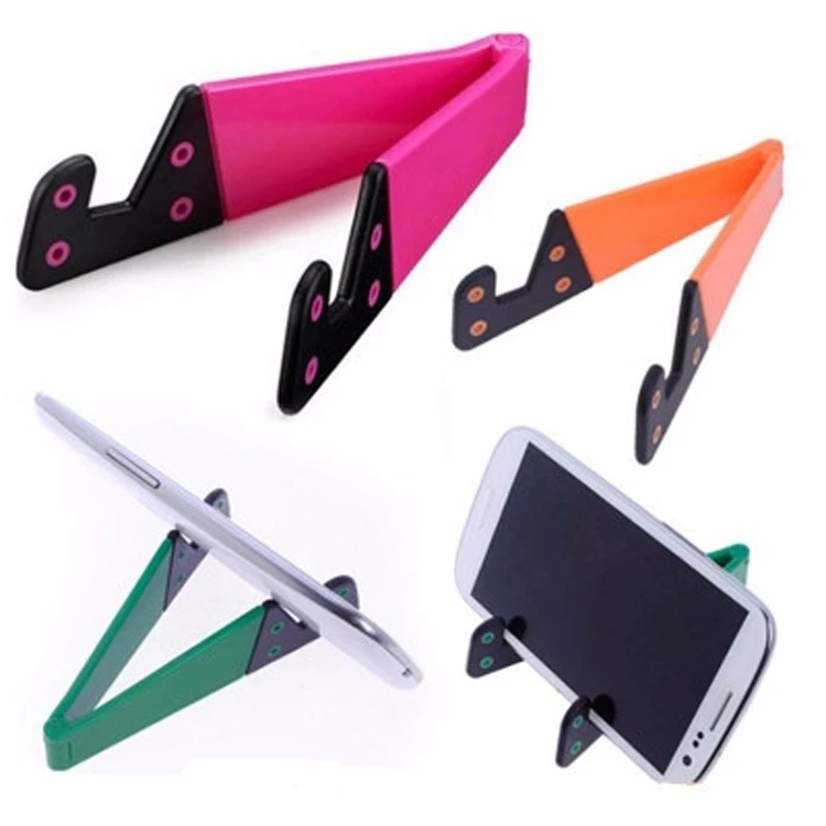 

Universal V Shape Mini Foldable Multifunctional Phone Holder for Cell phone Tablet PC ipad all Bracket Holders, Black, white,green, dark gray,blue, or custom as pantone