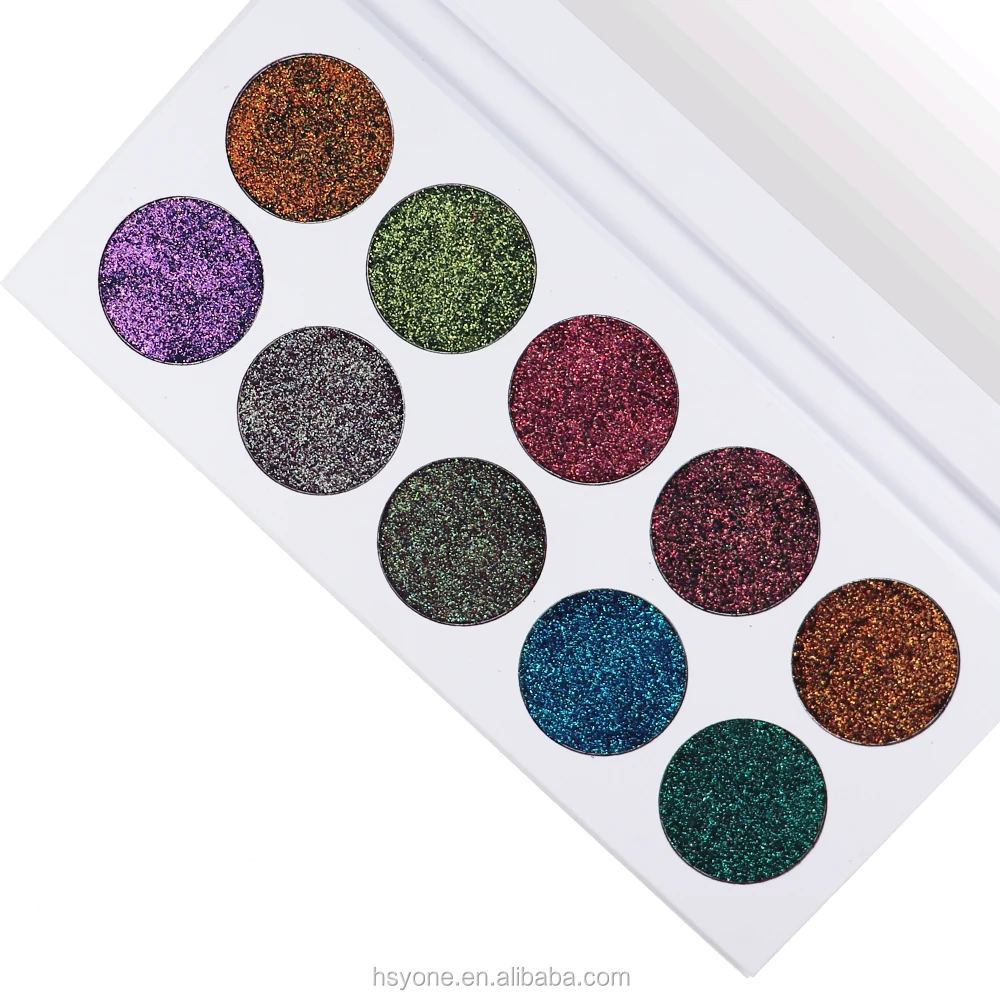 

Custom private label multichrome multi chrome glitter palette eyeshadow