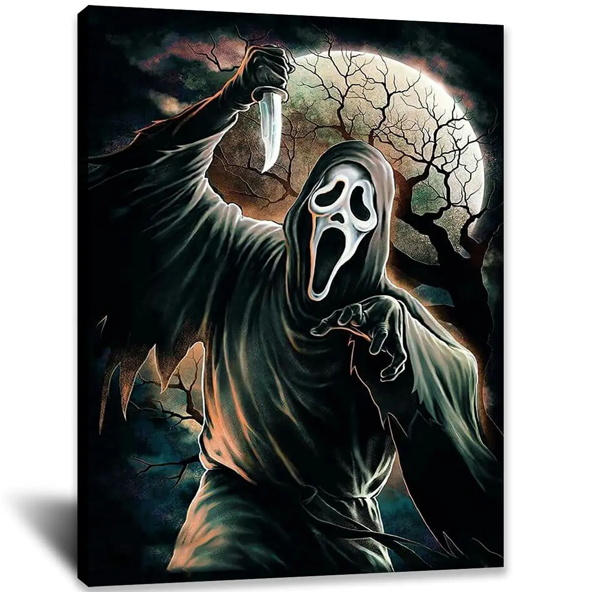 

Horror Movie Poster Ghostface Spooky Halloween Decorations Canvas Wall Art Prints Painting For Home Living room Bedroom Decor