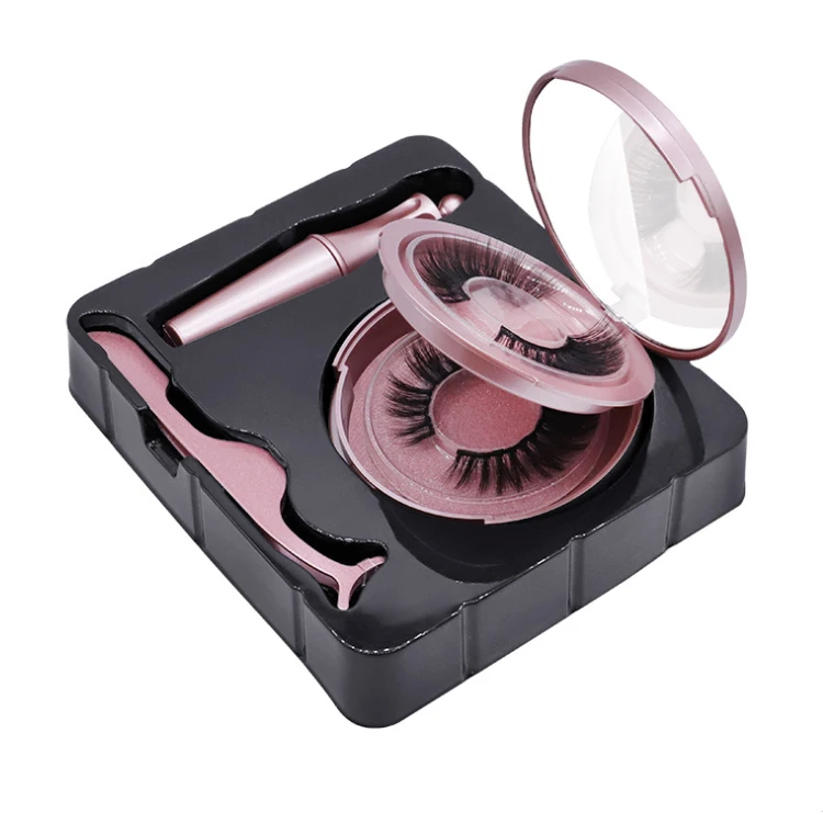 

2021 Hot selling magnetic eyeliner Liquid eyeliner set 5 Magnets eyelash Two pairs lash pack For use with magnetic eyelashes, Black
