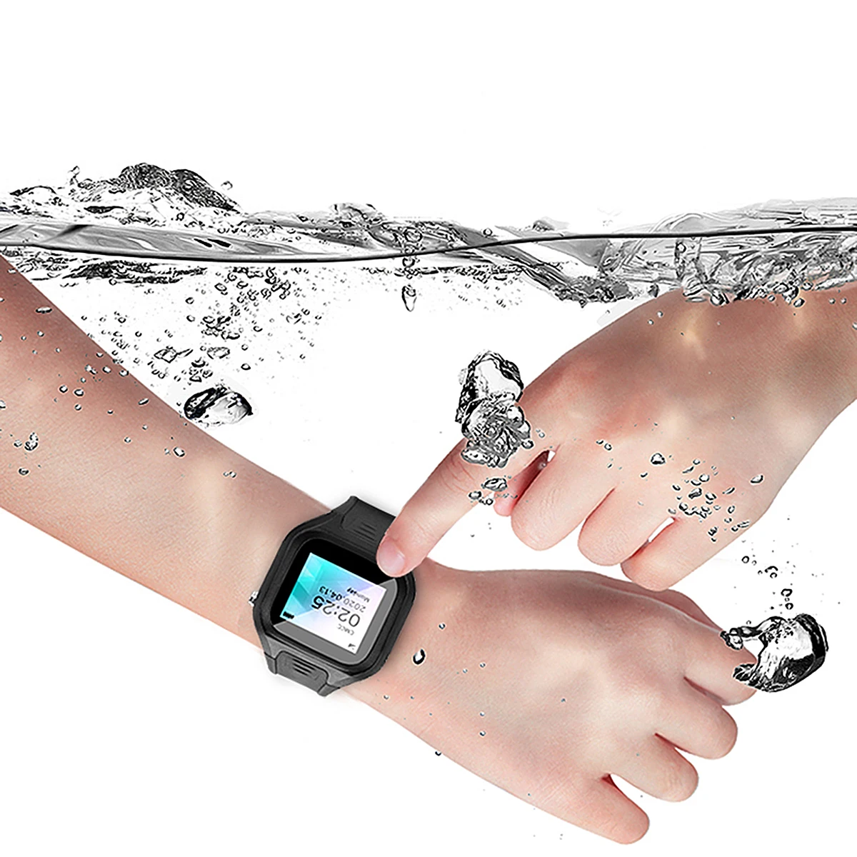 

Anti-cut GPS Watch 4G black watch for tracking people geo fencing bracelet