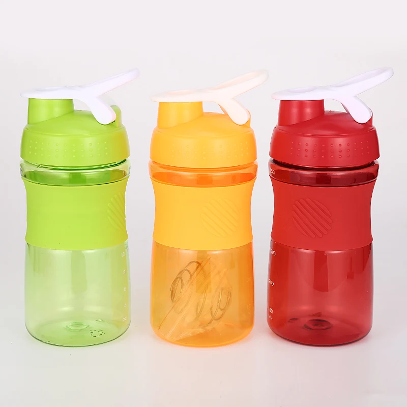 

Mikenda Single Wall Loop Top Shaker Sports Water Bottle, Recycled Plastic BPA Free Gym Protein Shaker Bottle with Ball