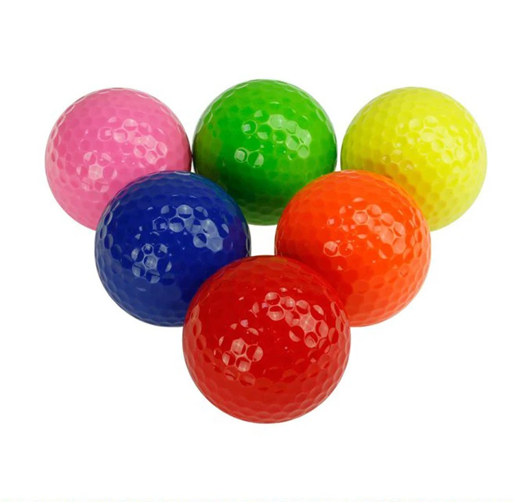Wholesale Two Piece Surlyn Mini Golf Ball Golf Practice Shiny Colorful Range Ball OEM