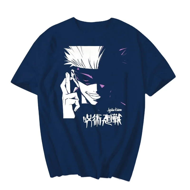 

Hip Hop Jujutsu Kaisen Gojo Satoru Men's tshirt Summer Cool Unisex Short Sleeve t shirt Anime Funny Graffiti Printed Casual Tops, Picture shows