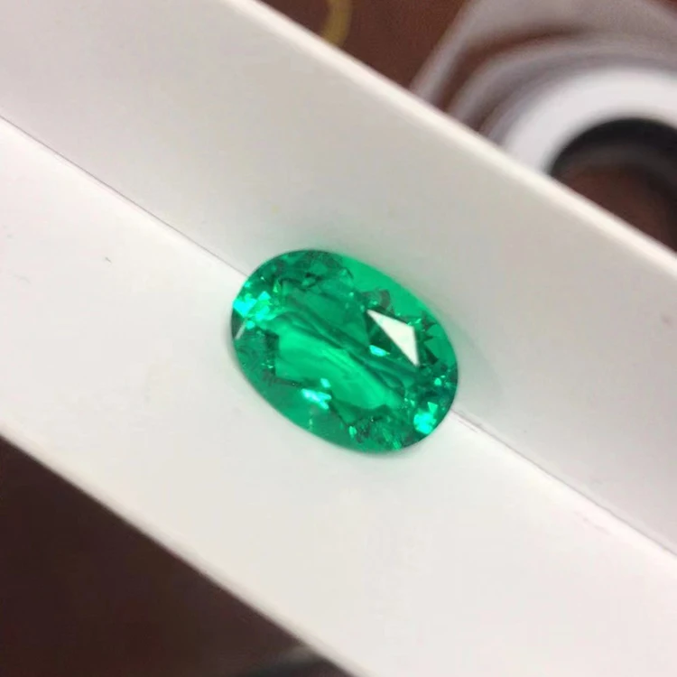 

hydrothermal precious gemstone loose lab grown emerald colombia oval cut synthetic lab created emerald