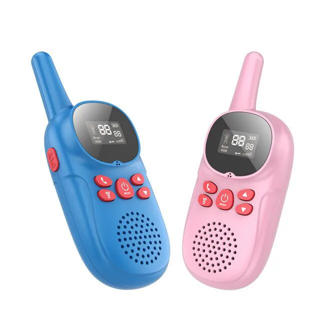 

Automatic Noise Reduction Kids Walkie Talkie Toy Wireless New 3km Parent-child Microphone Outdoor Children's Game Walkie Talkie, Blue, pink