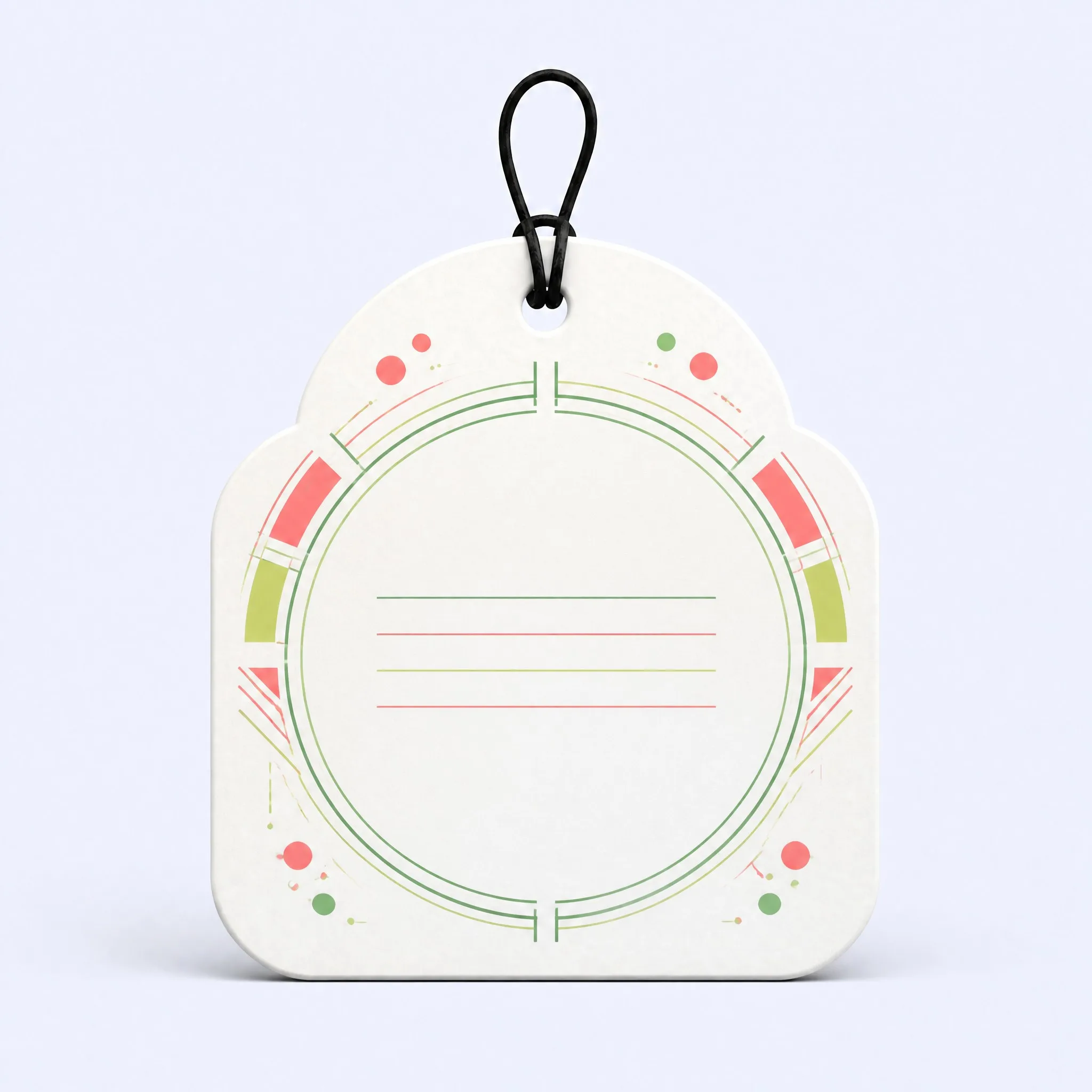 Back View of Watermelon Scented Hang Tag with Pop Art Frame and Note Guidelines