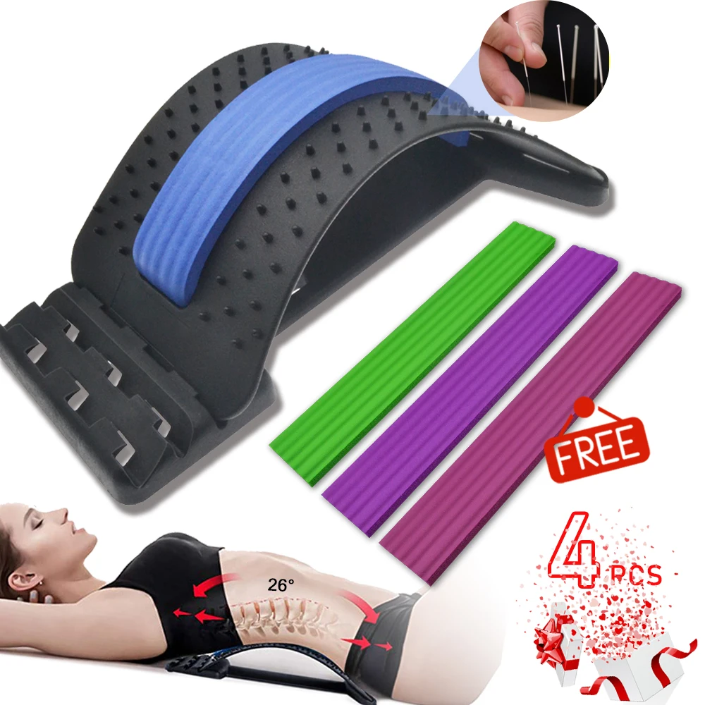 

Massager Support Spine Deck Pain Chiropractic Lumbar Relief Back Stretcher Fitness Massage Equipment
