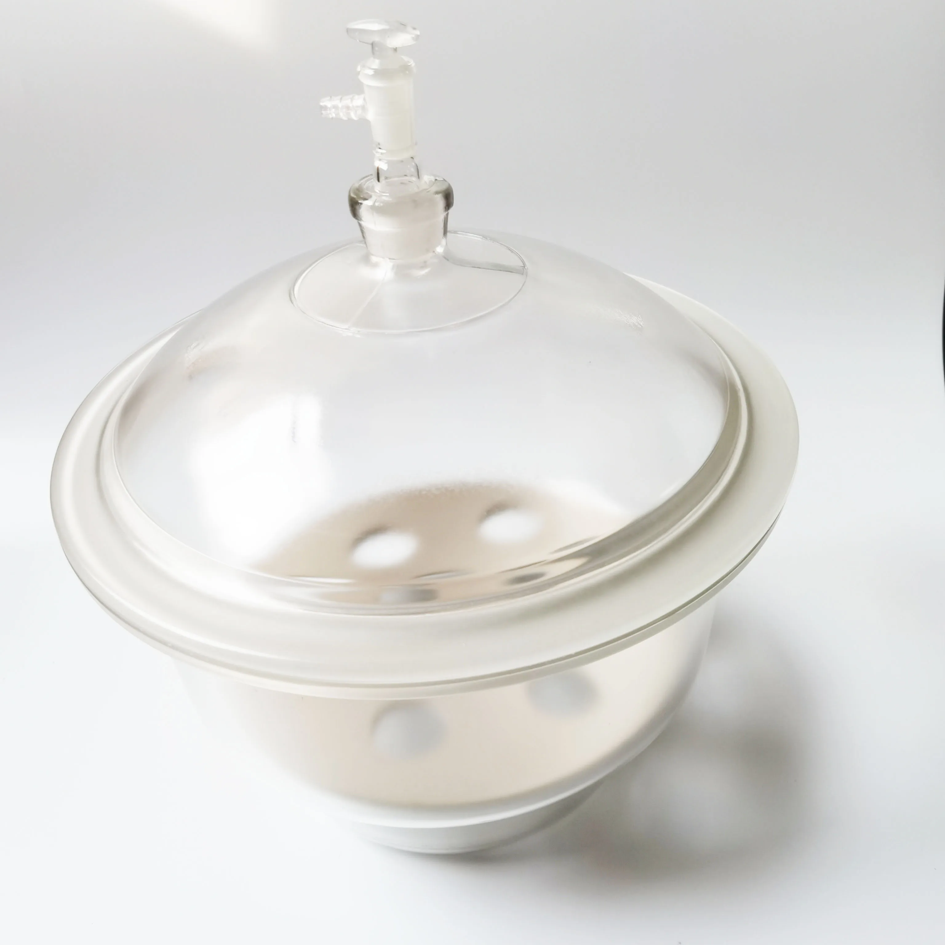 Low Price Laboratory Glasswares 300mm Vacuum Desiccator With Porcelain