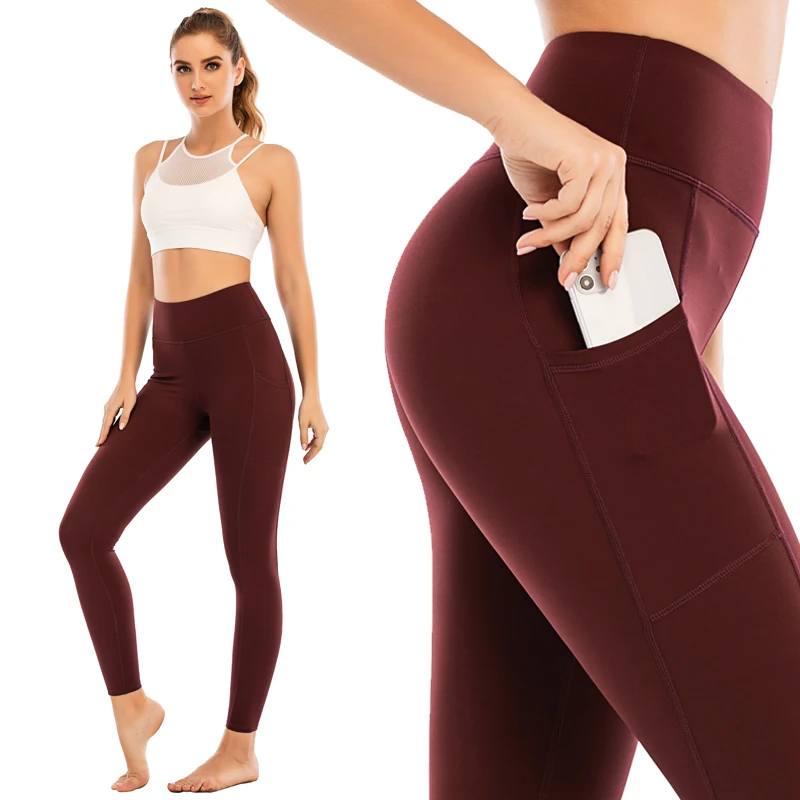 

amazon hot selling yoga pants tight sportswear unique leggings pocket fitness gym leggings logo custom sport wear for women