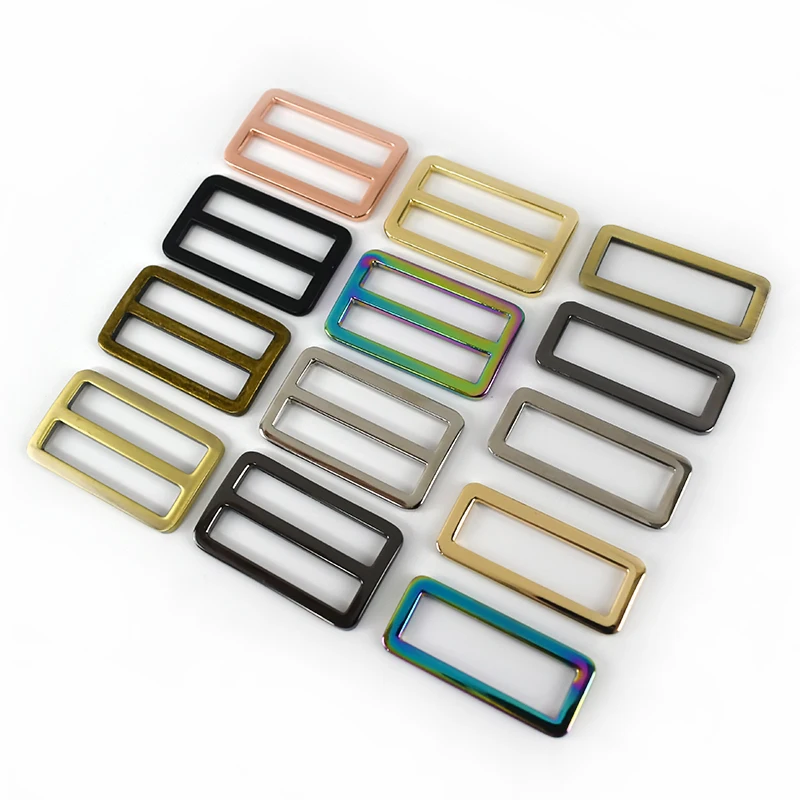 

Meetee AP264+F4-4 16-50mm Alloy Colorful Slider Buckles Hardware Accessories Handbag Strap Tri-Glide Buckle Adjust Square Ring