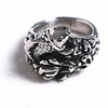 Jewelry stainless steel antique fish Glossy Steel Men's Birthday Gifts Black Personalized Ring for Men