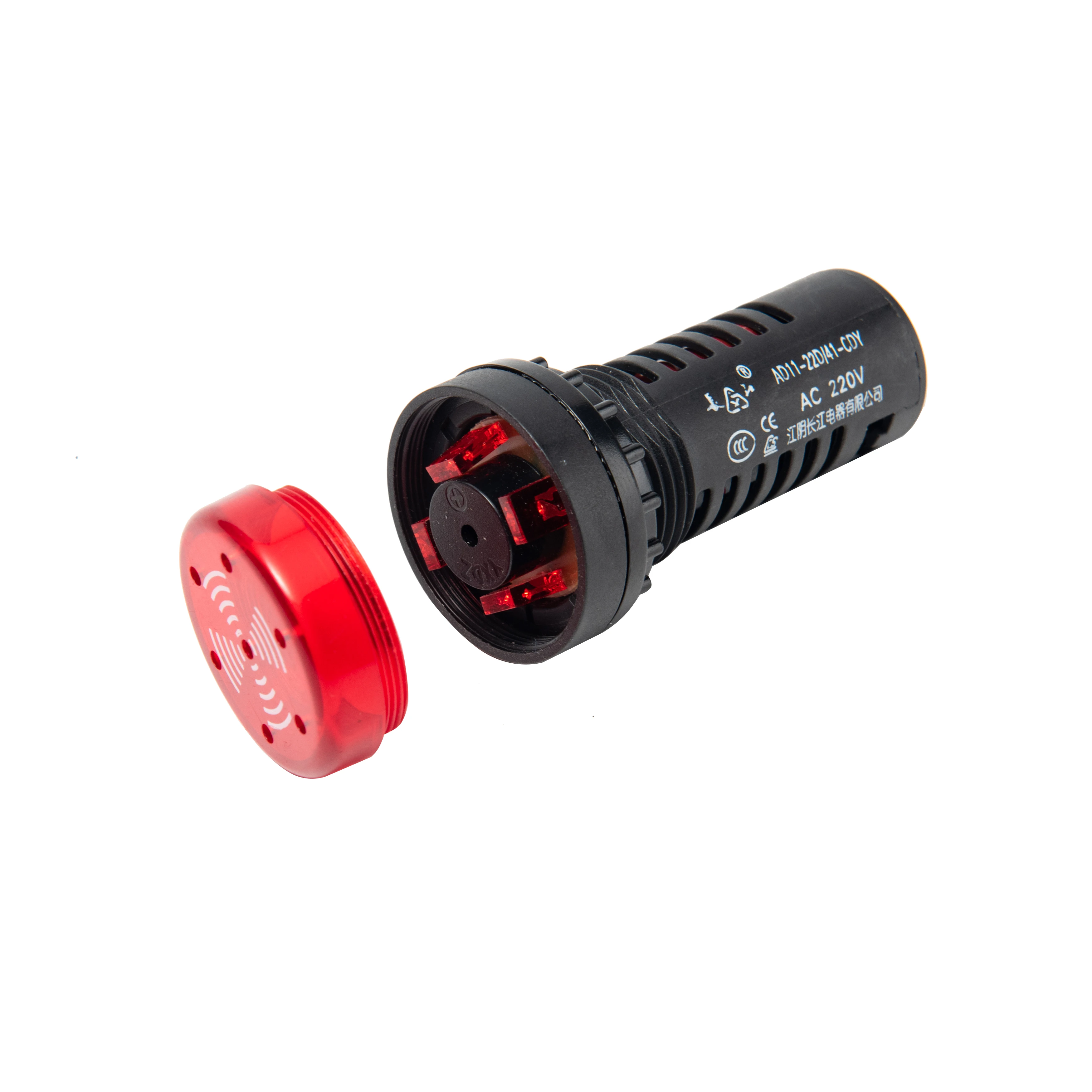 
AD11-22 series 22mm red 220V Indicator Light led flash buzzer 
