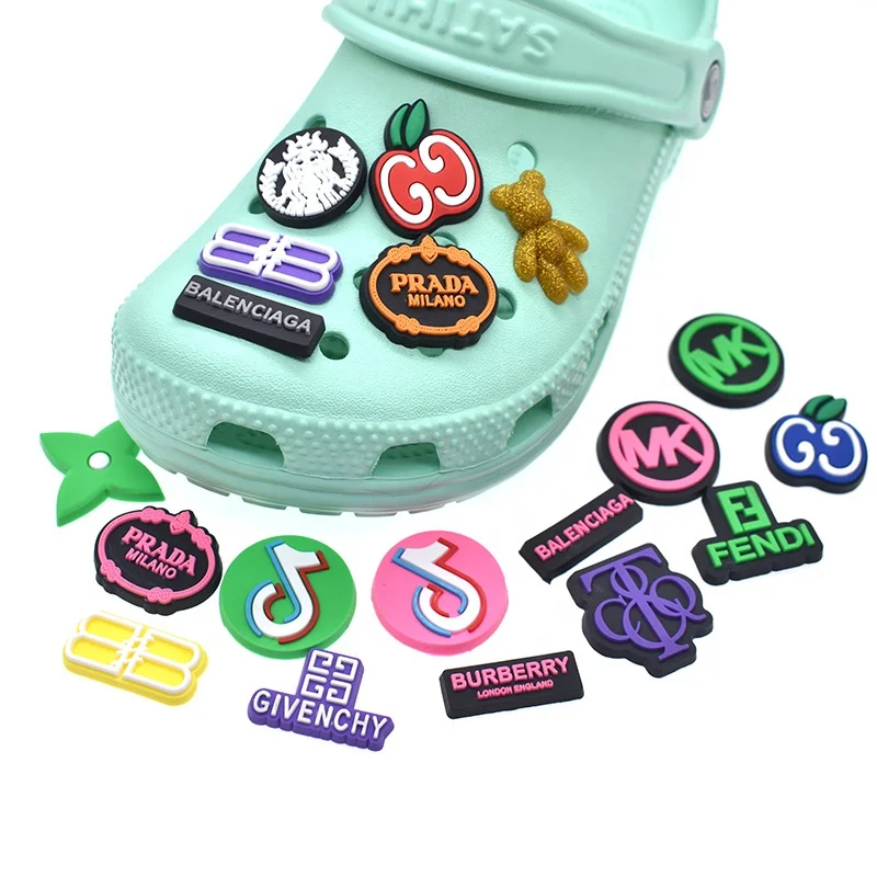 

Assorted Designs Available Promotional Shoes Decoration Charms Soft PVC Shoe Charms For croc luxury charms