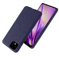 

For Xiaomi For huawei for iphone Fabric Cloth PU Back Cover Phone Case For google pixel 4xl