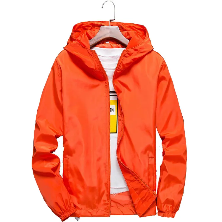 

Wholesale Low MOQ Free design Plus Color Custom Blank Windproof Men Jacket, Customized color