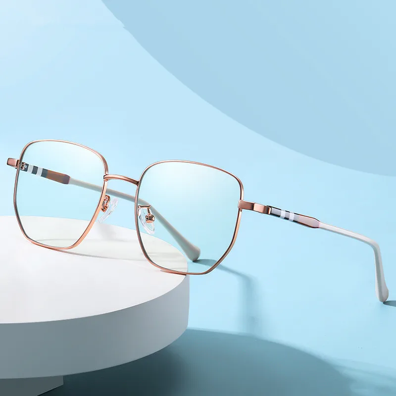 

2022 Fashion eyeglasses frames acetate optical glasses vintage round anti blue light metal glasses frame, Picture shown