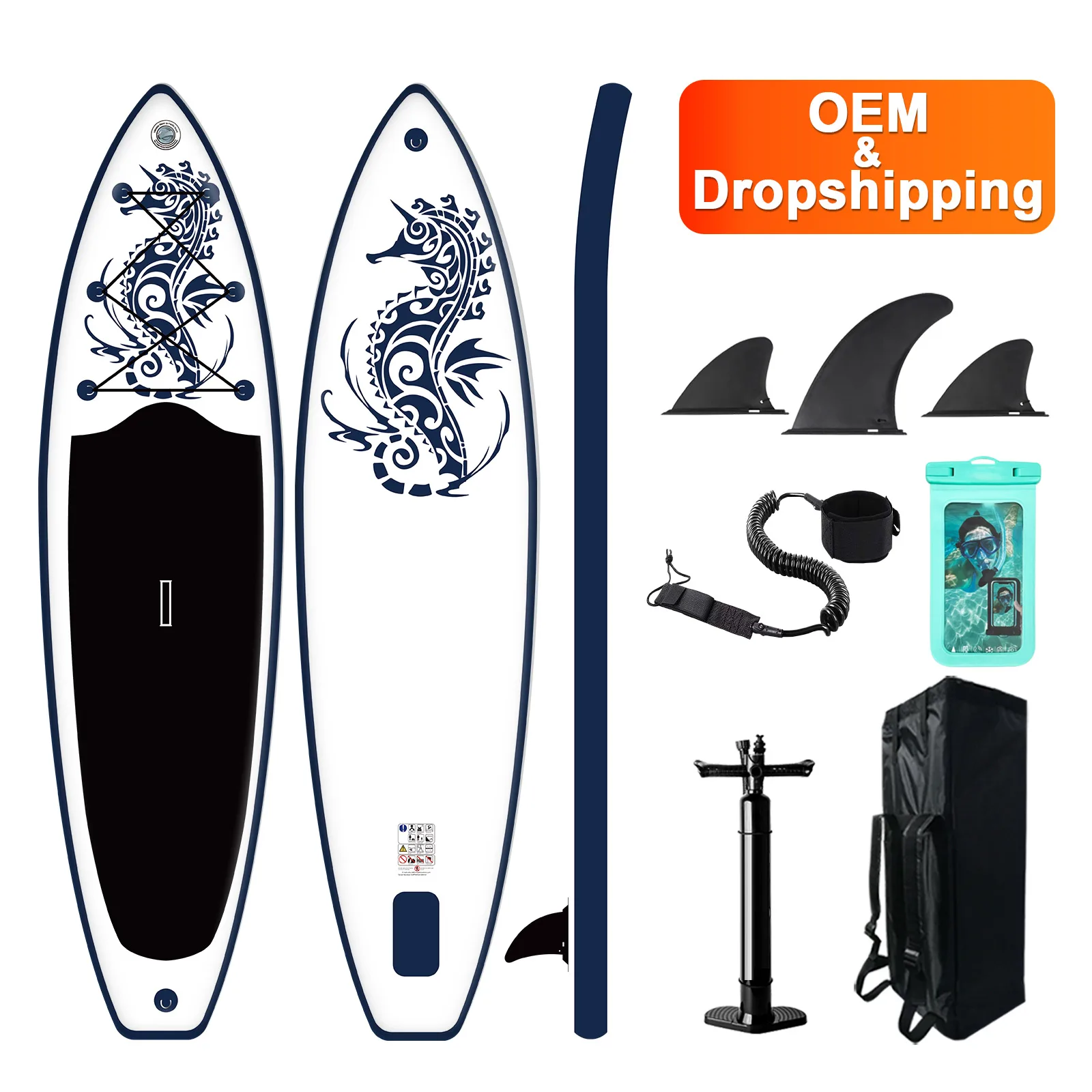 

FUNWATER Dropshipping OEM blue Sup Board inflatable paddle board surfboard surf wholesales isup waterplay surf custom moe grip