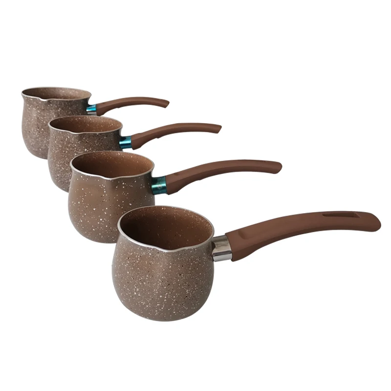 

Aluminum Turkish Coffee Pot Indian Pot Cooking Tools Kitchen Accessory Mini Ceramic Pot, Customized color