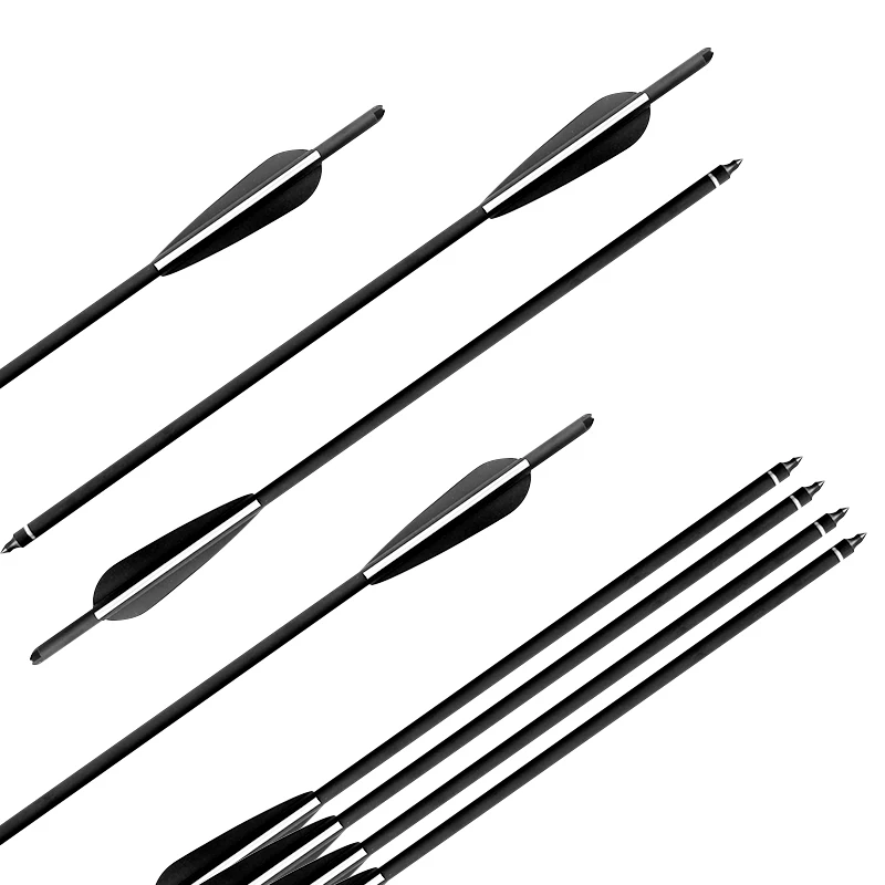 

12 Pack 16/17/18/20/22 Inch Carbon Arrow with Crossbow for Hunting and Shooting