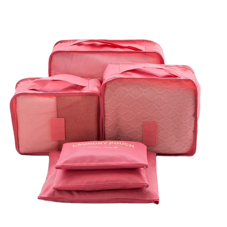 

Manufacturer Supplier Cubes Zipper Closure Organizer Bag Set For Travel, Pantone color