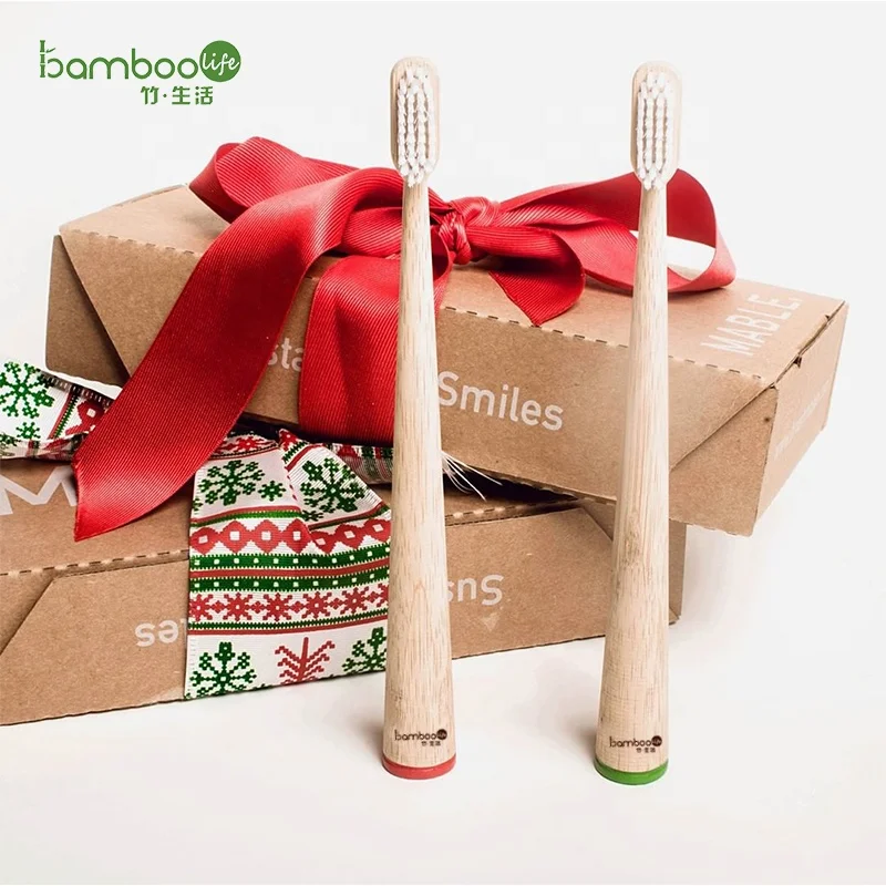 

Natural bamboo toothbrush with bamboo wooden case 100% biodegradable charcoal tooth brush for kids and adults BPA free