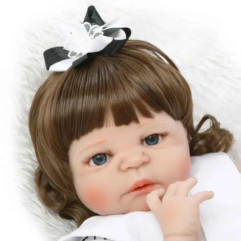 

NPK 22inch Brands 56cm full Silicone Reborn Dolls Lifestyle Bjd Princess Doll Reborn Toys For Girls Bebes Reborn