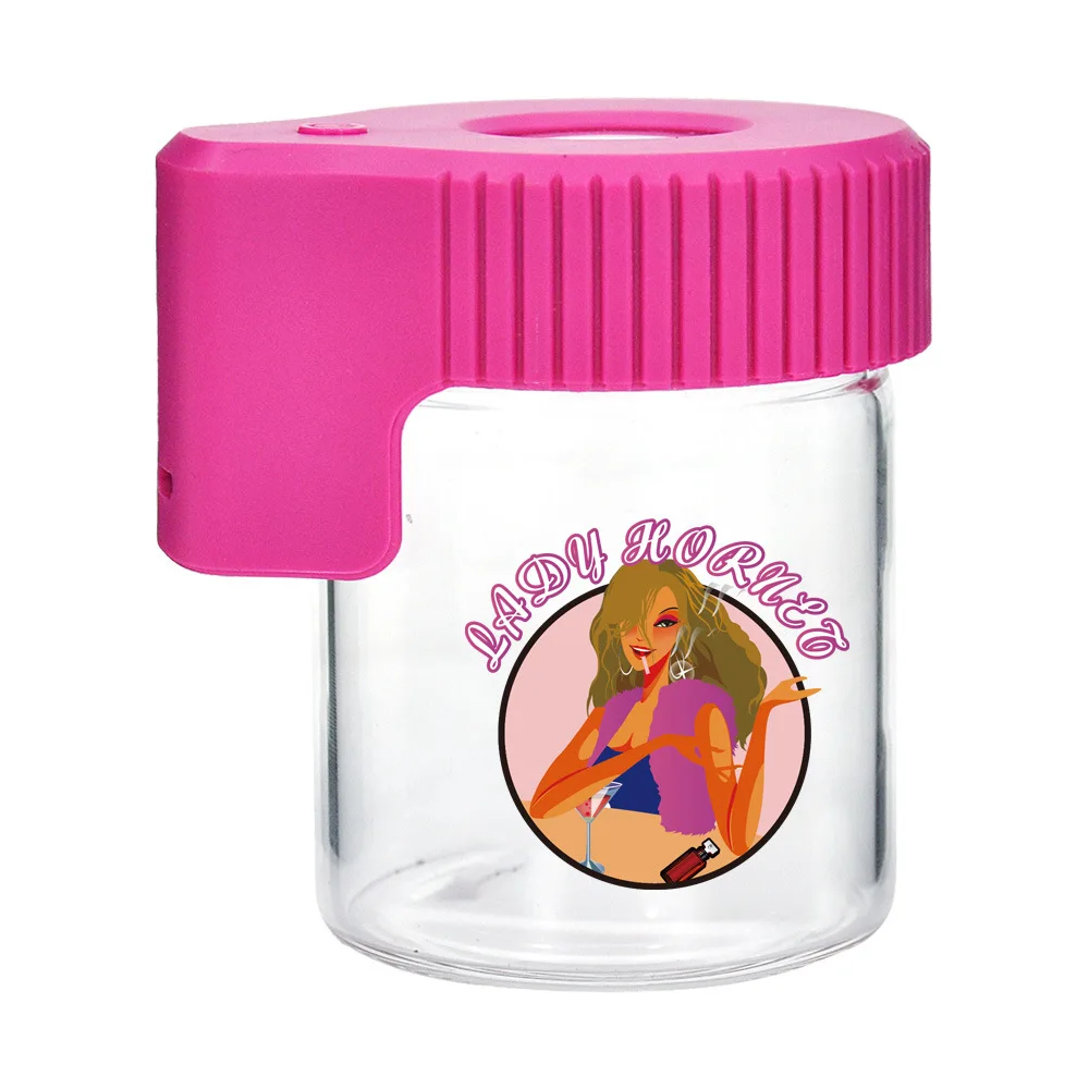 

Custom Package Smoking Stash Lids Grinder Smoking Accessories Storage LED jar