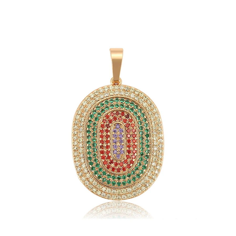 

35165 Xuping Elegant and stylish kaleidoscope-shaped pendants without chains, Multi stone color