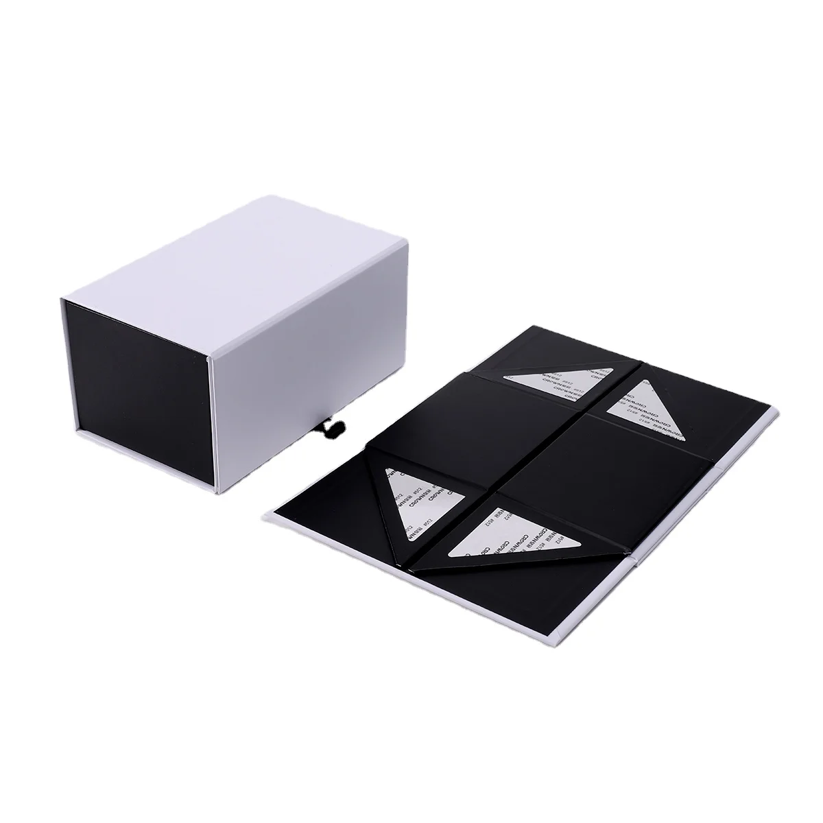 

Luxury Custom Logo Book Style Black Sponges Magnetic Jewelry Boxes Rigid Paper Packaging Gift Box With Magnet Closure For Wig