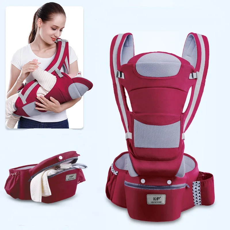 

2021 Wholesale Newborn Baby Carrier backpack 3 in 1 Comfort Ergonomic Waist Stool Baby Carrier sling Hip Seat Carrier, Colors