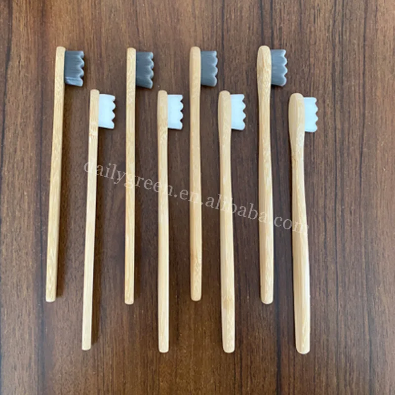 

100% Biodegradable Micro Nano Bamboo Toothbrush With Replicable Head For Kids