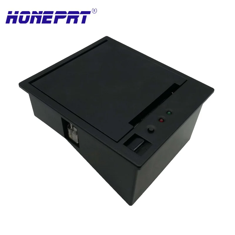 

HSPOS 2inch embedded 12V receipt printer panel Printer with cutter wit lock support USB and RS232 TTL interface HS-EC58, Black color
