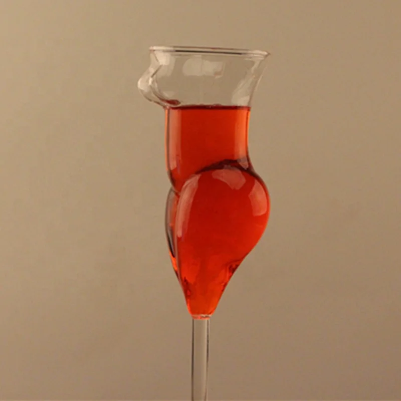 

Bar Champagne Glass Cup Cocktail Wine Glasses Nude Shaped Drink Cup, Clear