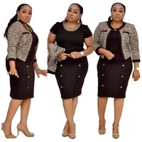 

91031-MX61 high quality african popular women plus size dress with jackets sehe fashion