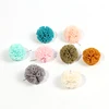New Product Light Weight Handmade DIY Gauze Colorful Soft Flower Shape Pompom