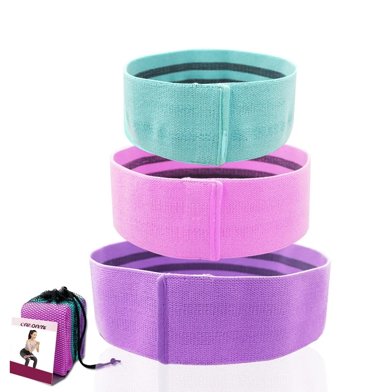 

Low MOQ Printed Fabric Booty Band Gym Fitness Glute Resistance Bands New Design Custom Logo Exercise Band Hip Circle, 3 options or customized
