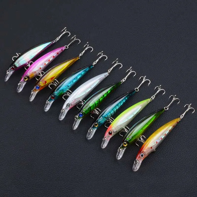 

fishing lure floating minnow for pike bass jerk bait Pencil  Minnow Hard bait Bass Fishing lures, 10 colors