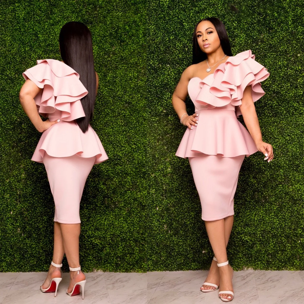 

for Weddings for Graduation Floral Womens Wear Turkey Pink Midi 2 Piece Set Formal Dress For Women, Pink, light blue