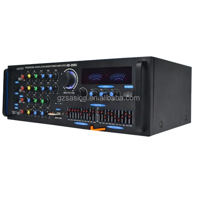 

KB-203U dj amplifier tube amplifier 8-Ohm Passive DJ/Pro Audio for mic, Black