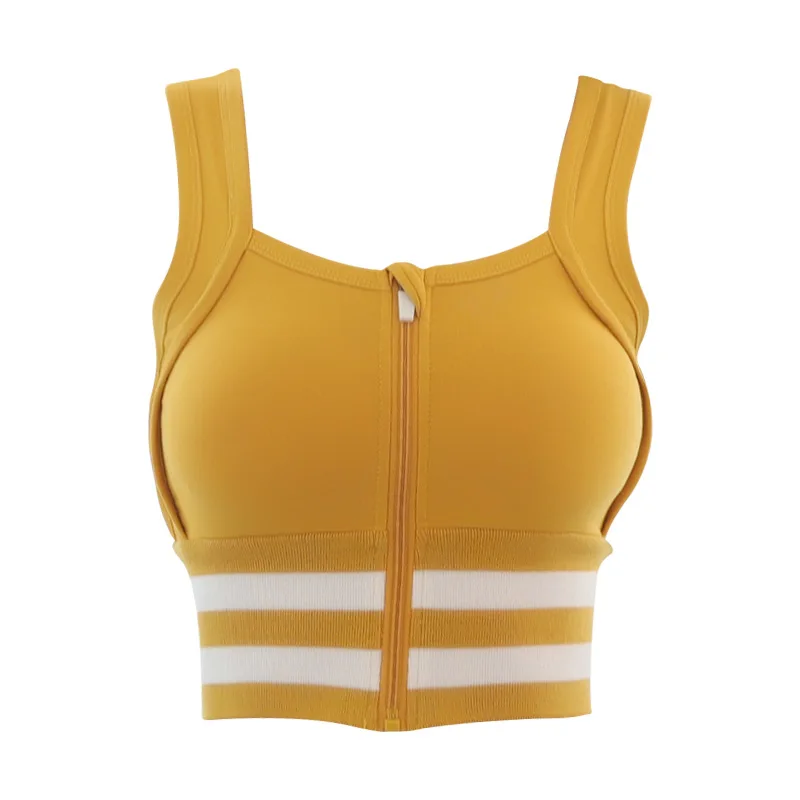 

women's shockproof bra anti-sagging can wear yoga vest Zipper sports underwear