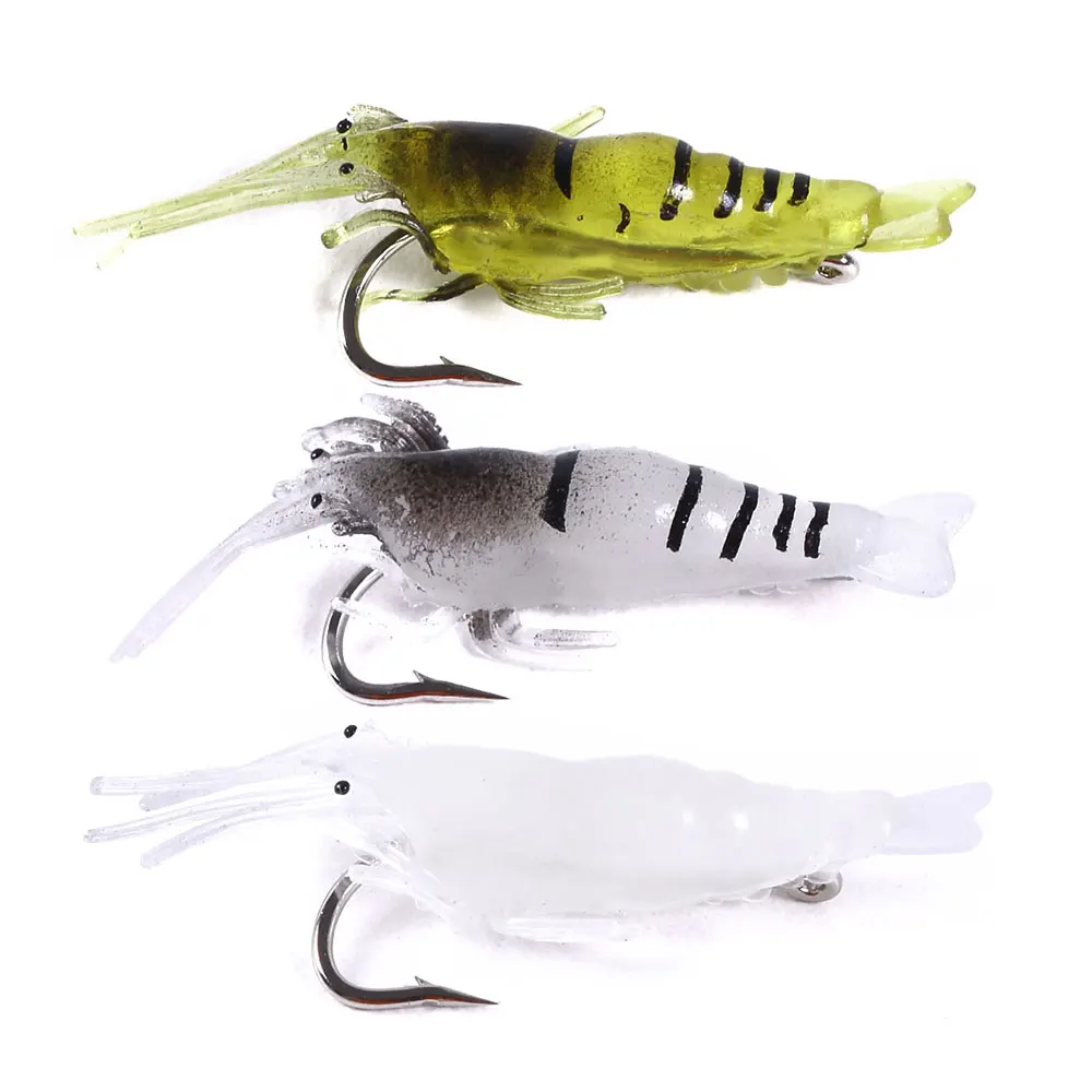 5pcs/bag 4.5cm/1.5g Shrimp Soft Plastic Fishing Soft Shrimp Lure