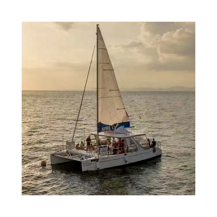 
11.56 M 38ft catamaran twin outboard engine 12 seats sailboat 