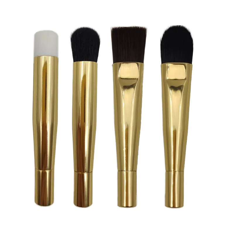 

7.5cm White Hair Metal Customise facial Brown Sleeping Eye Medical Mask Brush