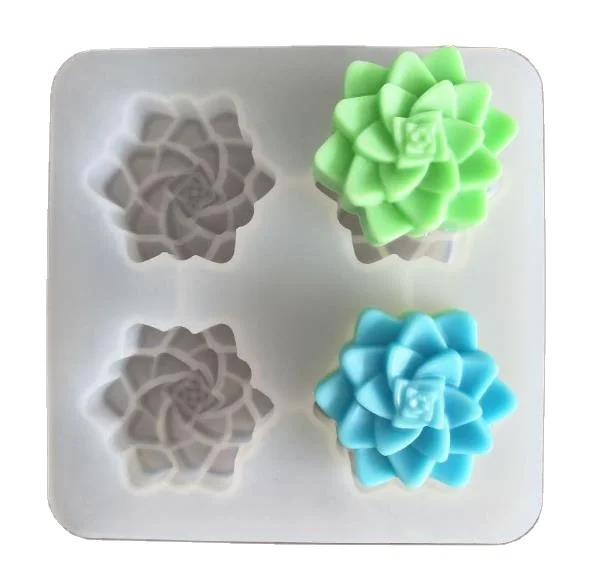 

DIY succulent plant shape flower silicone soap mold