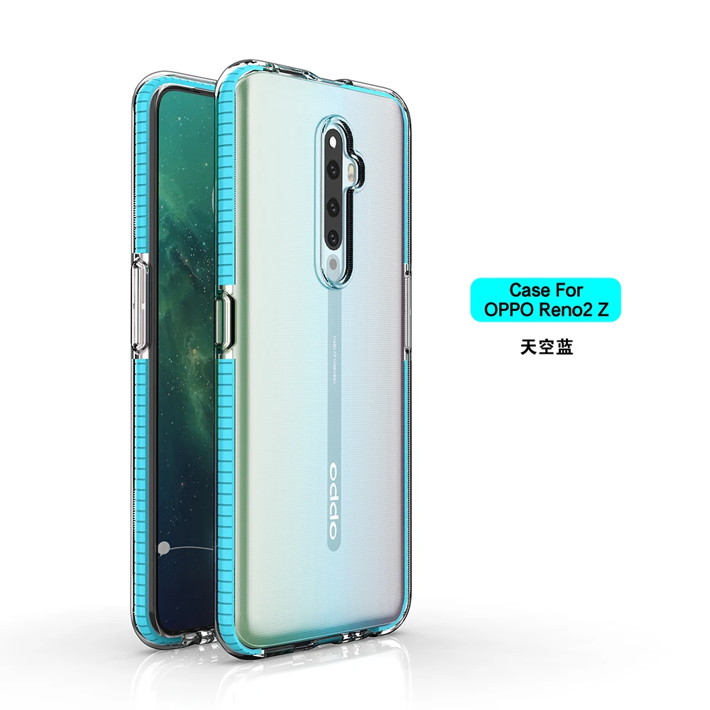 

1.3MM Double Colours TPU TPE Mobile Phone Cover Case For OPPO Reno2 Reno2 Z, Multicolor