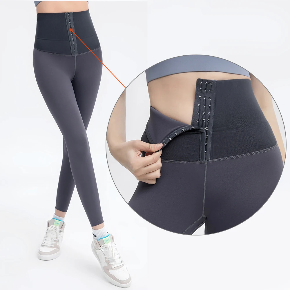 

Hot Sale Spandex Workout Gym Sports Tummy Control Leggings Thermal Waist Cincher Shaper Yoga Pants, Black,gray,orange,purple