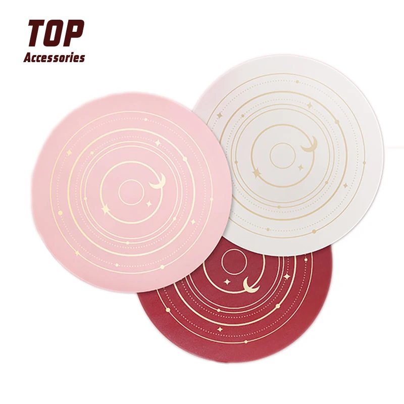 

Wholesale Colorful Round Tea and Coffee Cup Leather Table Mats