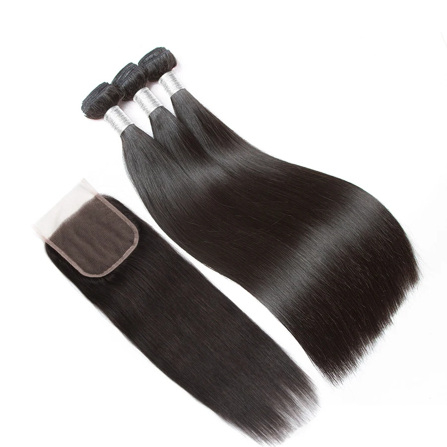 

Brazilian Straight Body wave 10A Grade 3+1 bundles+ Closure Wholesale Hair Vendors 100% Virgin human hair